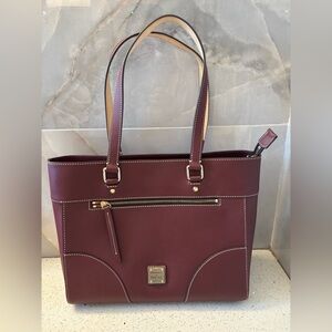 Dooney & Bourke Burgundy Leather Tote
